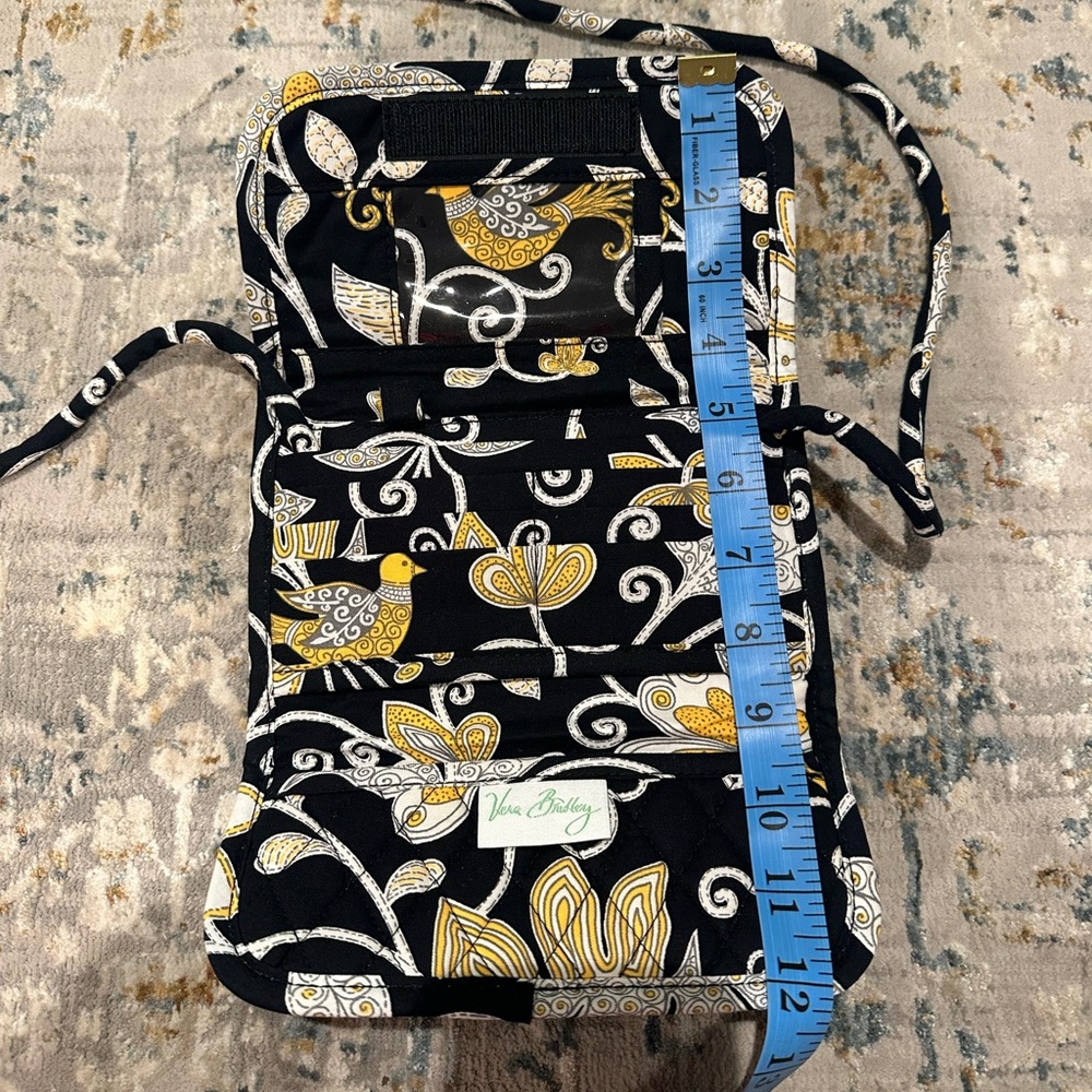 Vera Bradley Black and Yellow Crossbody - Yellow Bird Pattern - Picture 3 of 6
